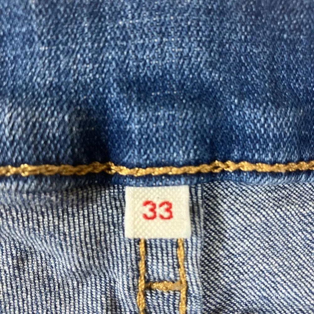 Levis 29969-0007 Mens Blue Denim Cuffed Stretch Jean Shorts Size 33 Medium Wash